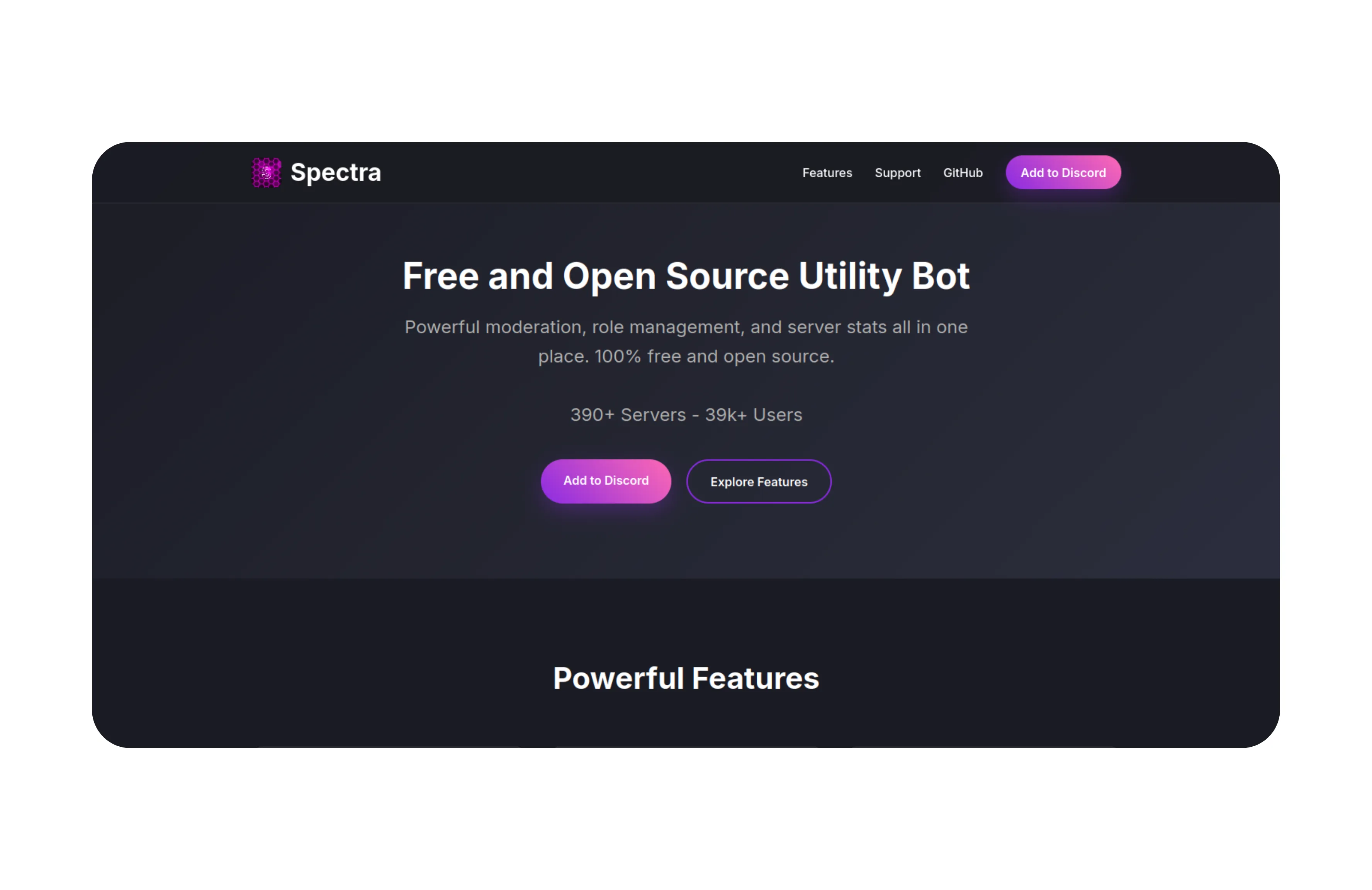 Spectra Multipurpose Discord Bot