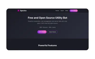 Spectra Multipurpose Discord Bot
